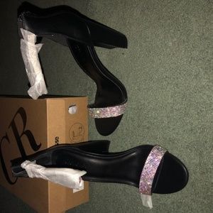 Charlotte Russe Black High Heel Open toe Shoe
